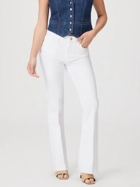 PAIGE Laurel Canyon bootcut Jeans in White Waist 28